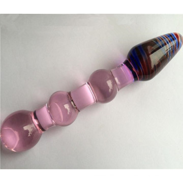 Dildo de vidro do brinquedo do sexo para mulheres Injo-Dg209